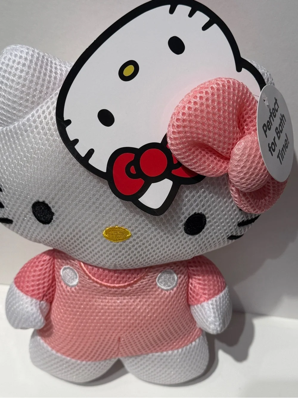 Hello Kitty White and Pink Mesh Bath Plush